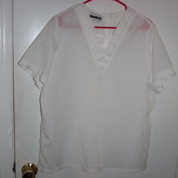 Vintage Bradley White Blouse - Picture 1 of 2